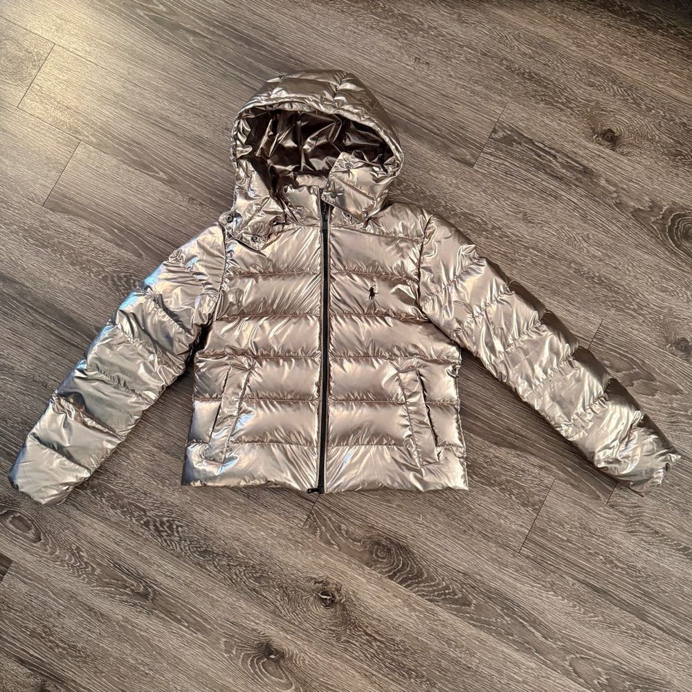 Polo Ralph Lauren Gold Metallic Down Jacket